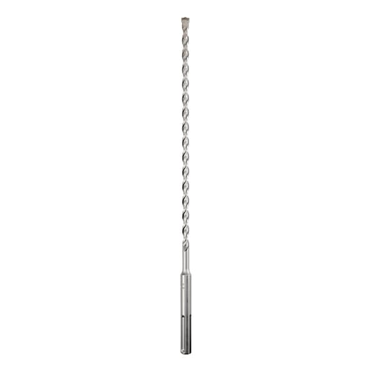 A single long, spiral-shaped drill bit with a shank, photographed against a plain white background.