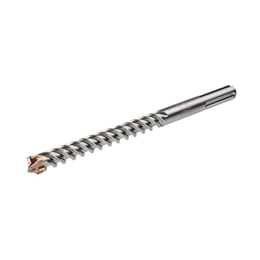 A DEWALT SDS hammer drill bit with a spiral design and carbide tip, shown against a white background.