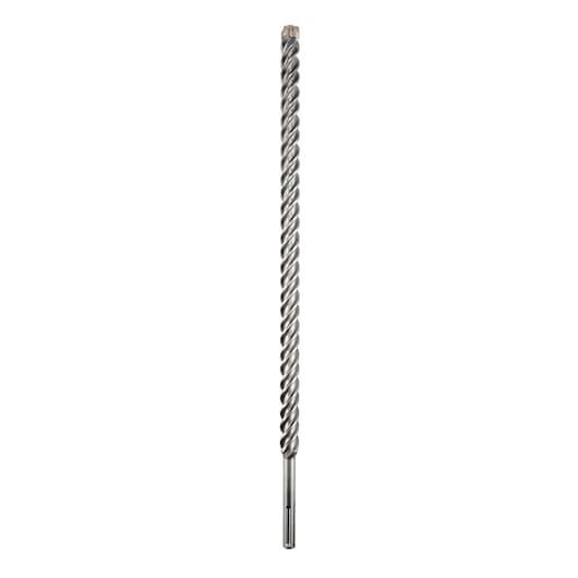 A DEWALT long spiral drill bit for masonry, shown vertically on a white background.