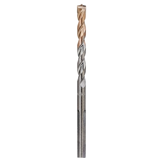Single DEWALT masonry drill bit with spiral design, shown vertically on a white background.