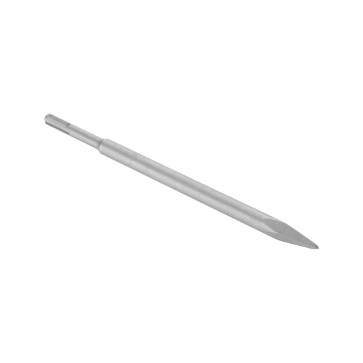 DEWALT DT6801 SDS-plus pointed chisel for masonry or concrete, silver metal, shown isolated on white.