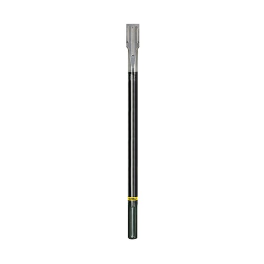 DEWALT DT6811 flat chisel for SDS hammer drills, featuring a long shaft and flat tip for demolition tasks.