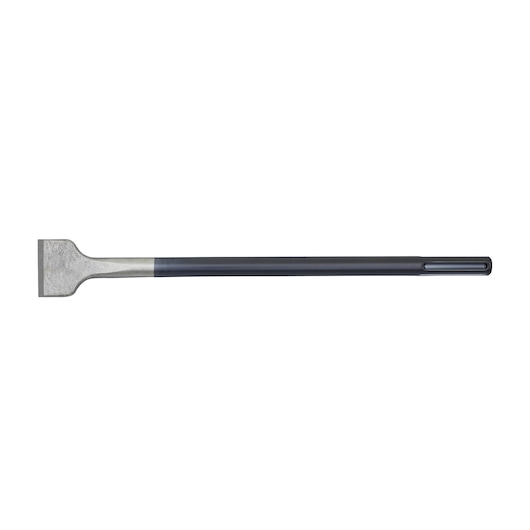Flat chisel accessory for demolition tools with SDS max shank, shown on a white background.