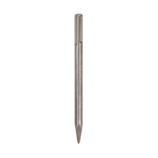 DEWALT pointed chisel for demolition, SDS Max fitting, metal construction, shown vertically on white background.