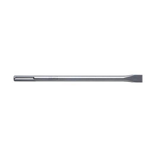 A single, long, metallic chisel bit with a flat tip, suitable for use with power tools. The shaft is cylindrical and smooth, and the tool is photographed on a white background.