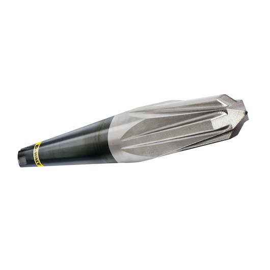 DEWALT DT6888 step reamer drill bit with fluted design, suitable for enlarging holes in metal surfaces.