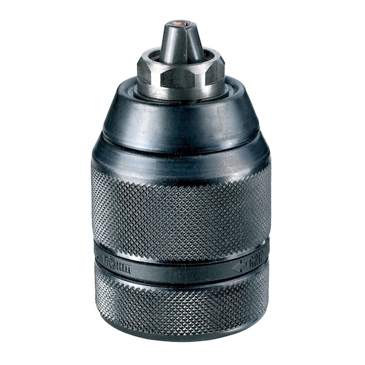 DEWALT DT7044 metal drill chuck with textured grip, used for securing drill bits to power drills.