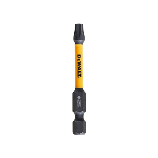 DEWALT DT70534T screwdriver bit with yellow shaft and black ends, star-shaped tip.