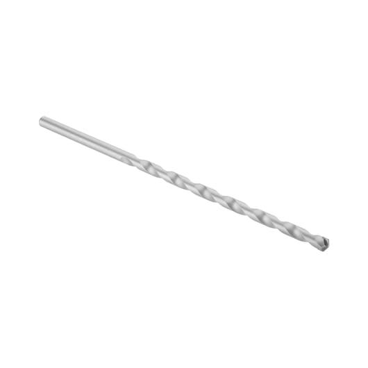 A single silver DEWALT drill bit with a spiral design, shown on a plain white background.