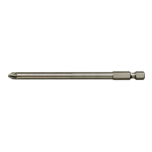 Long DEWALT screwdriver bit with hex shank and Phillips tip, shown on a white background.