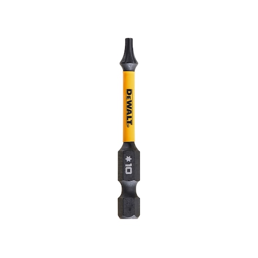 DEWALT DT7393T star bit, size 10, yellow and black. Tool accessory for screwdriving and power tools.
