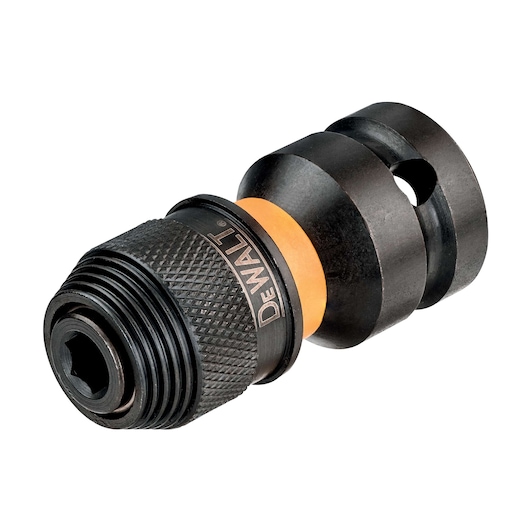 DEWALT adapter DT7508, DT7508-QZ for photography tools, black metal, compact design.
