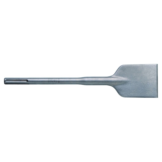 A flat steel chisel attachment for power tools, shown on a white background.