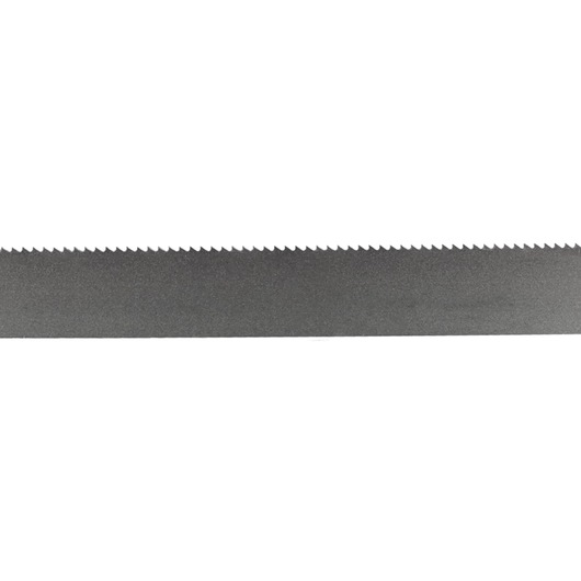 Close-up of a DEWALT saw blade with fine teeth for woodworking or cutting tasks.