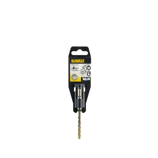 DEWALT drill bit photography product, SKUs DT8912, DT8912-QZ, in retail packaging, shown vertically.