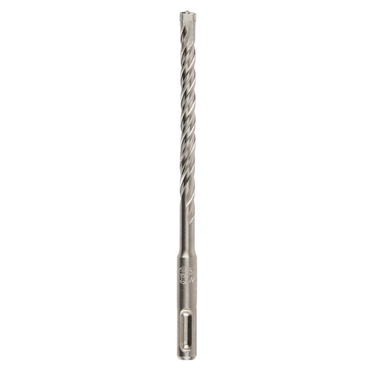 SDS-plus metal masonry drill bit with spiral flute for hammer drills, shown vertically on white background.