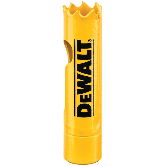 DEWALT hole saw, yellow, SKUs DT90295-QZ and DT90295, photography category, EMEAANZ region.