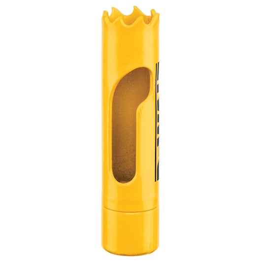 DEWALT hole saw, yellow, for photography. SKUs: DT90299, DT90299-QZ.