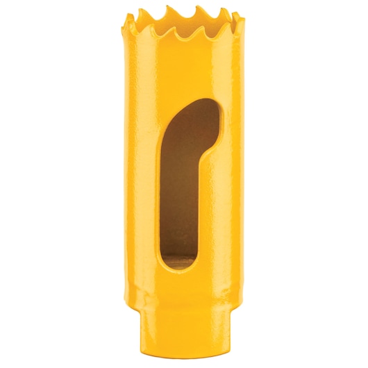 DEWALT DT90300-QZ, DT90300 photography tool. Yellow cutting accessory shown upright.