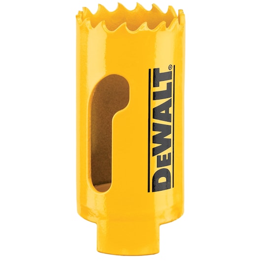 DEWALT hole saw, yellow, photography category, SKUs DT90304-QZ, DT90304.