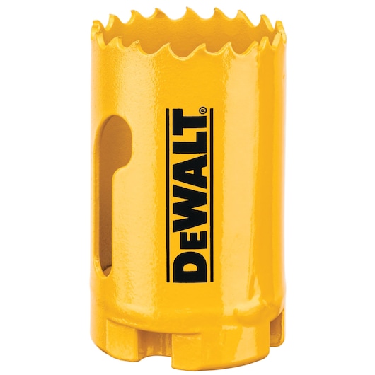 DEWALT hole saw for photography, yellow. SKUs: DT90310-QZ, DT90310.