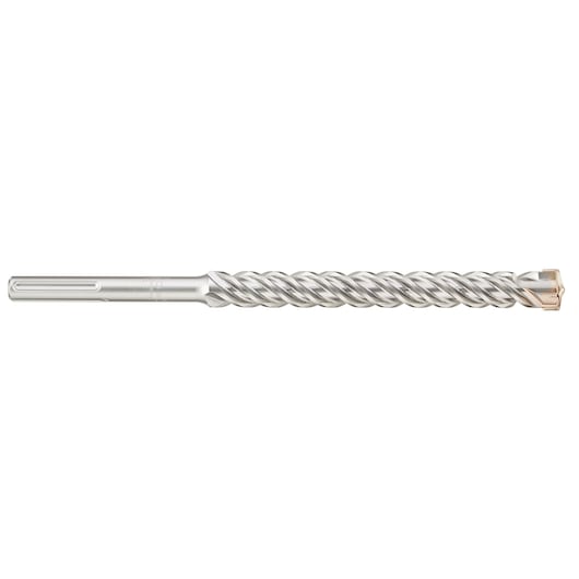 DEWALT DT9429 metal rotary hammer drill bit with spiral flute and carbide tip, isolated on white background.