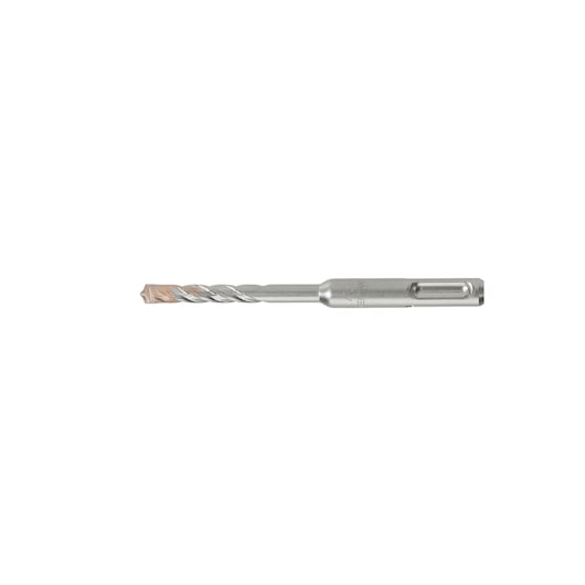A single metal masonry drill bit with a spiral flute and an SDS shank, shown against a white background.