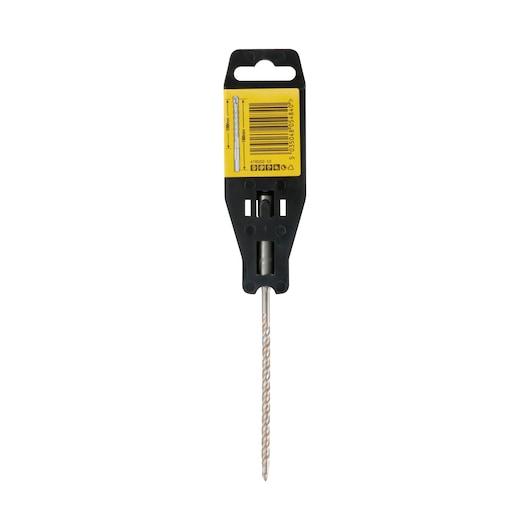 DEWALT DT9509 drill bit in black and yellow packaging, front view, tool for construction or maintenance.