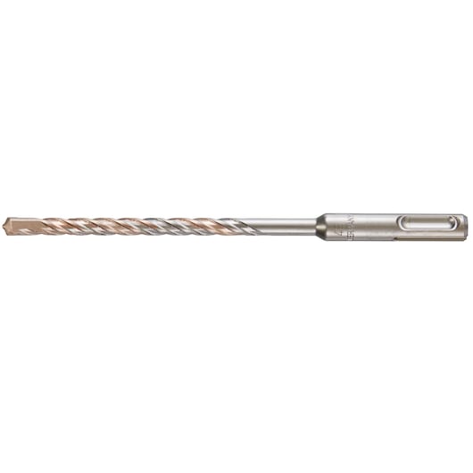 Metal SDS-plus masonry drill bit with spiral design for hammer drilling in concrete and stone.