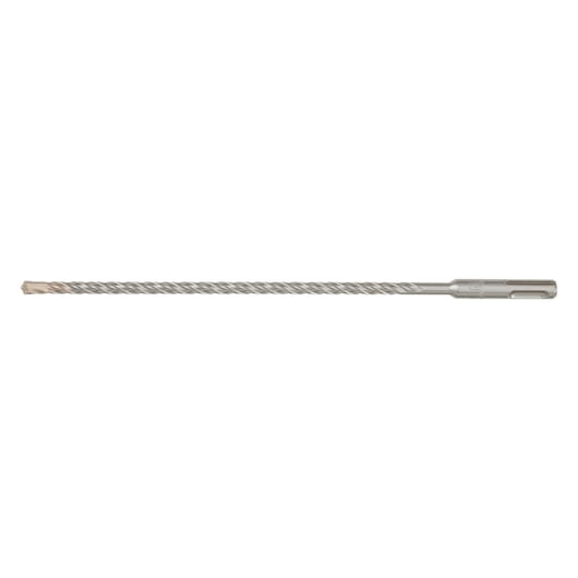 A DEWALT DT9527 long, silver masonry drill bit with SDS-plus shank, shown horizontally on a white background.