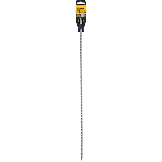 DEWALT DT9535 long spiral masonry drill bit in packaging with yellow label for SDS-plus rotary drills.