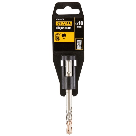 DEWALT DT9539 SDS Plus drill bit, 10mm, in black and yellow packaging, suitable for masonry drilling.