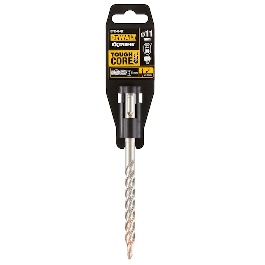 DEWALT DT9548 11mm Extreme Tough Core drill bit in retail packaging, suitable for masonry and concrete.