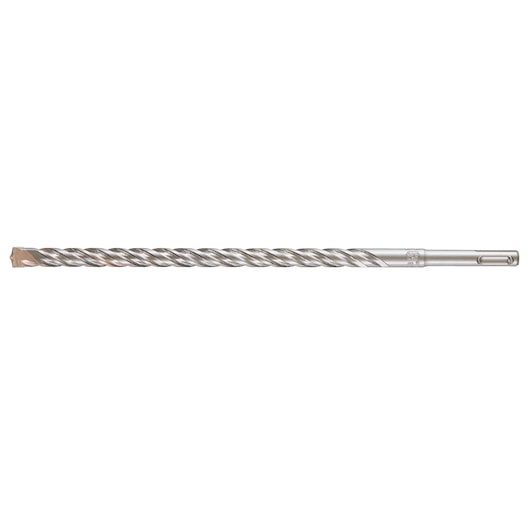 A metal DEWALT SDS drill bit with spiral flutes, used for masonry and concrete drilling, shown against a white background.