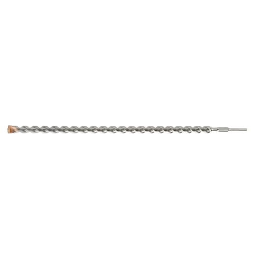 A DEWALT DT9556 long, twist drill bit with pointed tip, used for masonry or concrete drilling.