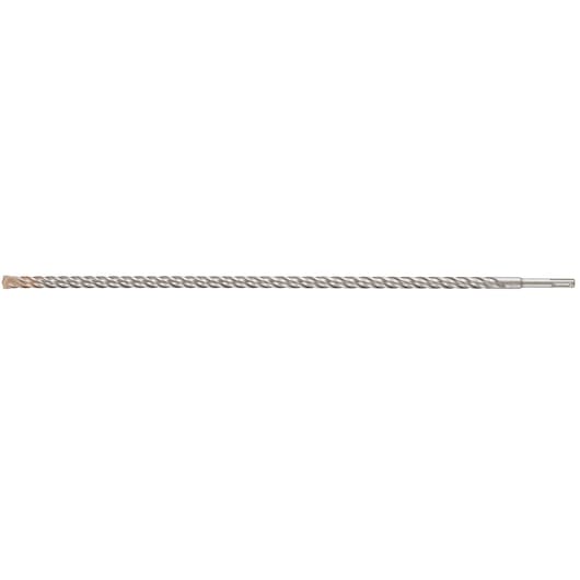 Long DEWALT DT9571 SDS masonry drill bit with spiral fluting for use with rotary hammer drills.
