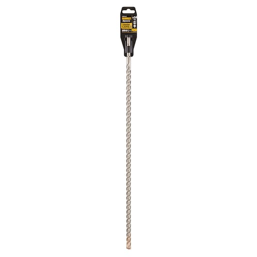 DEWALT DT9571 long spiral drill bit with packaging, suitable for masonry and concrete.