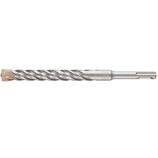 Silver DEWALT SDS-Plus masonry drill bit with spiral flutes, shown against a white background.