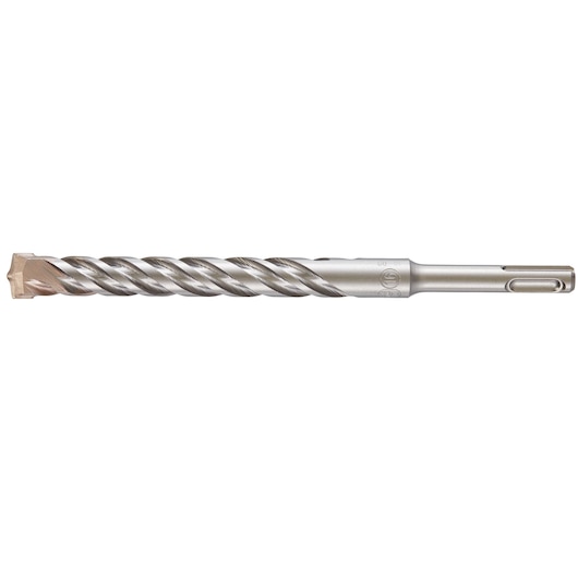 Metal twist drill bit with SDS shank and carbide tip, used for masonry drilling.