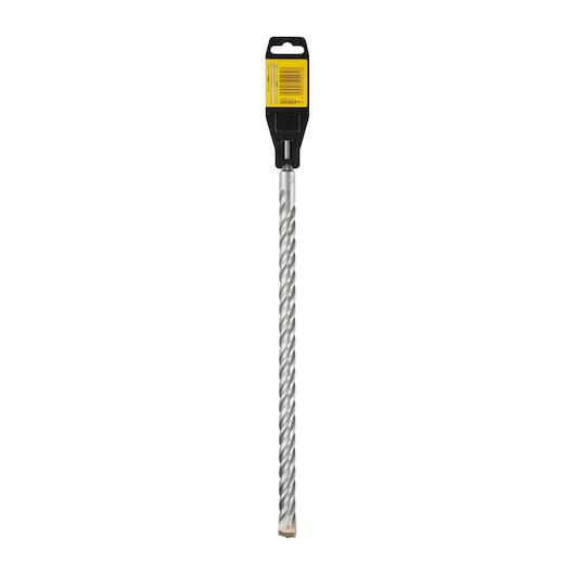 DEWALT DT9599 long spiral drill bit with yellow label, suitable for masonry and concrete drilling.