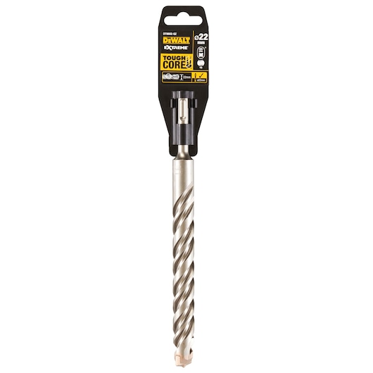 DEWALT DT9602 Extreme Tough Core SDS Plus masonry drill bit, 22mm diameter, in retail packaging.