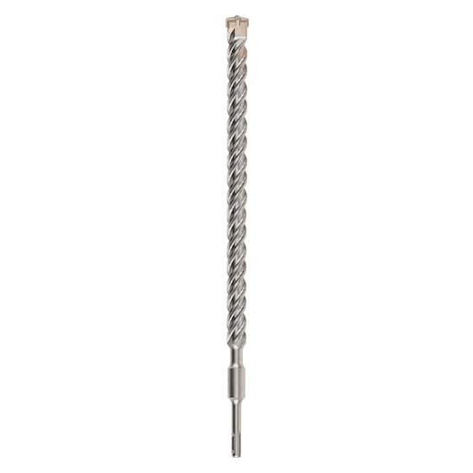 DEWALT DT9687 long spiral metal masonry drill bit for hammer drills, shown vertically on white background.