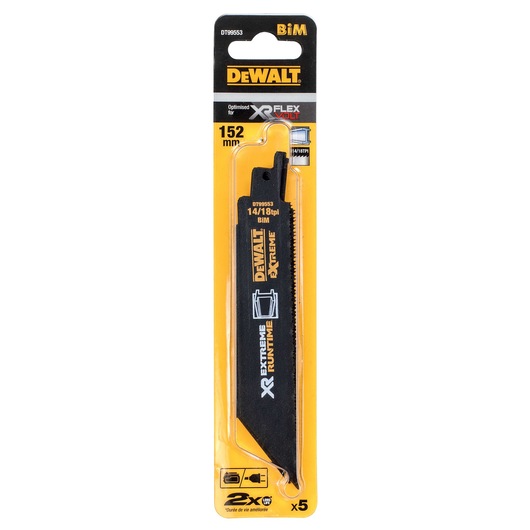 DEWALT XR saw blade pack, 152mm, for photography. SKUs: DT99553, DT99553-QZ.