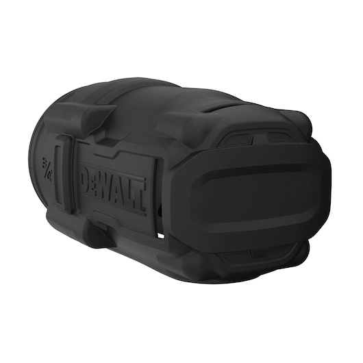 Black DEWALT protective case for photography accessories, shown from an angled perspective on a white background.